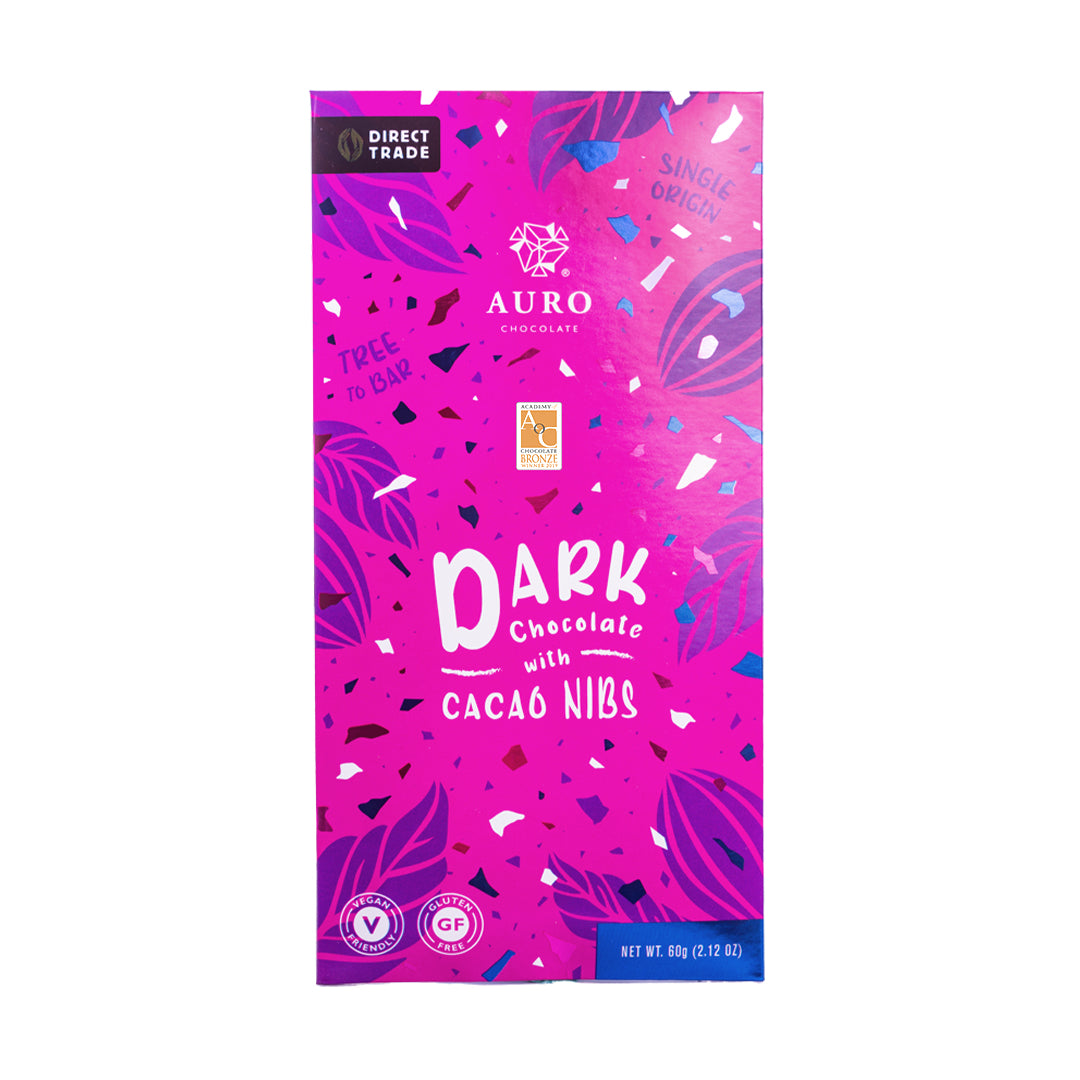 64 Dark Chocolate w/ Nibs 60G Auro Chocolate