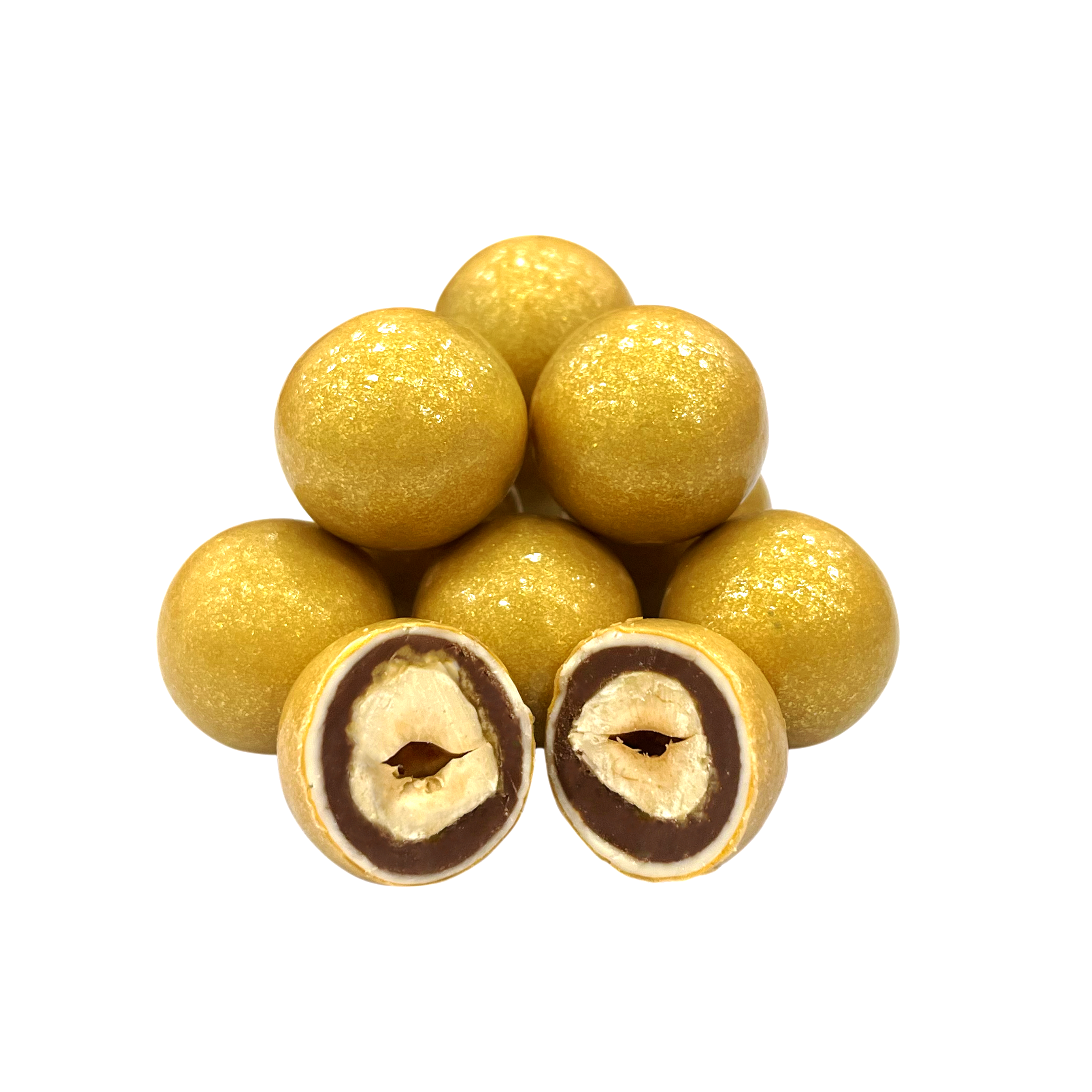 Golden South Sea Pearls Dark & White Chocolate Hazelnut Dragees