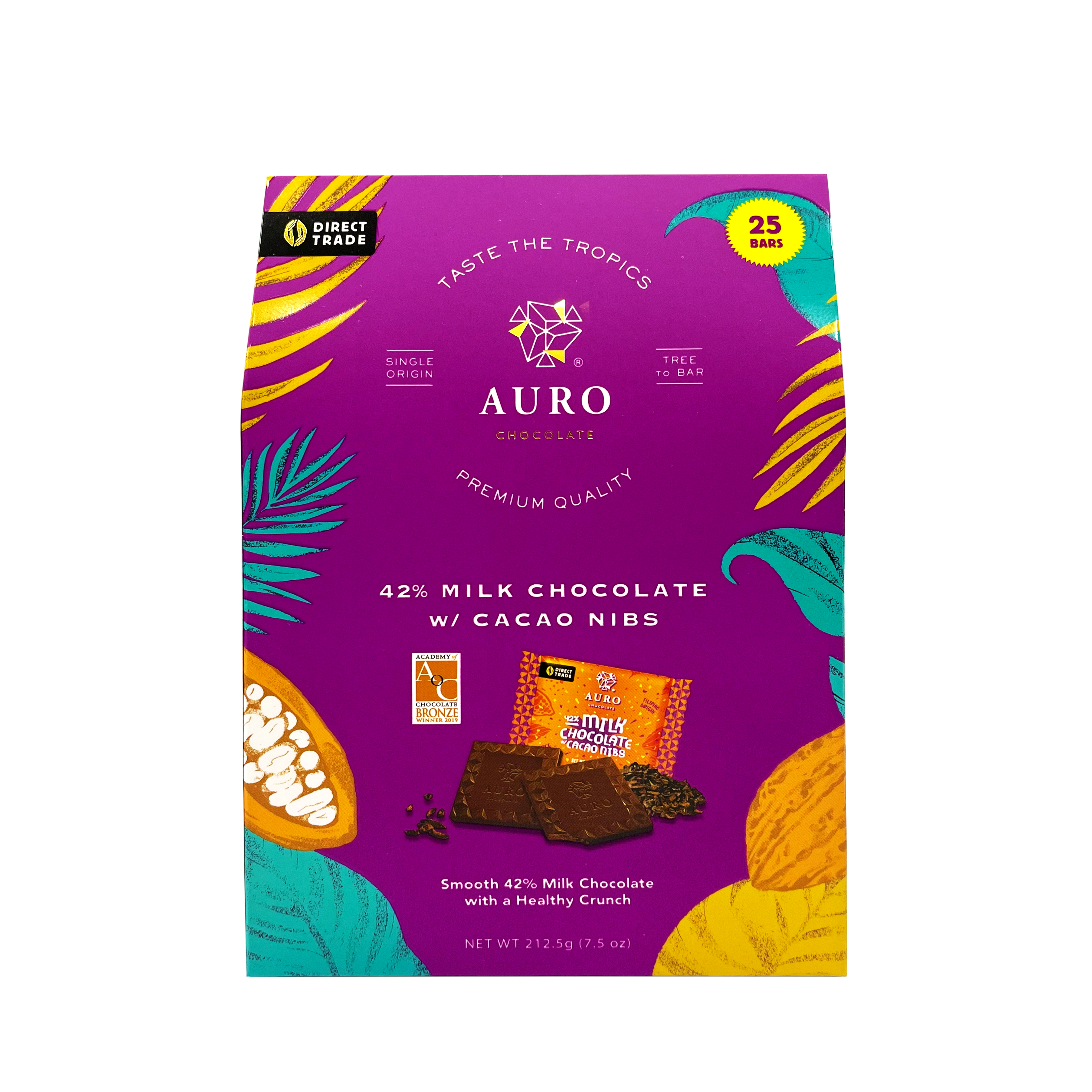 42% Milk Chocolate w/ Nibs Pack of 25 x 8.5G