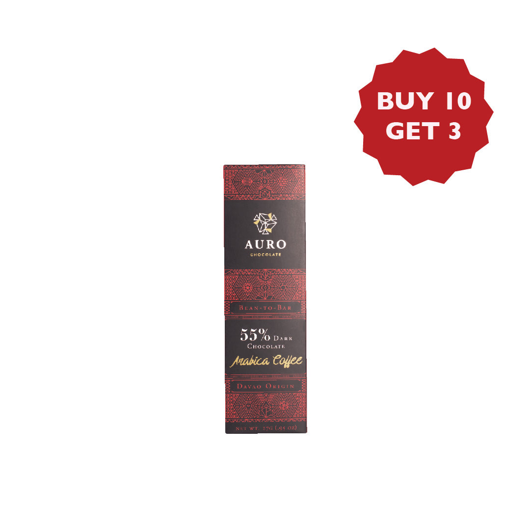 Buy 10 Get 3 - 55% Dark Chocolate with Arabica (27g)