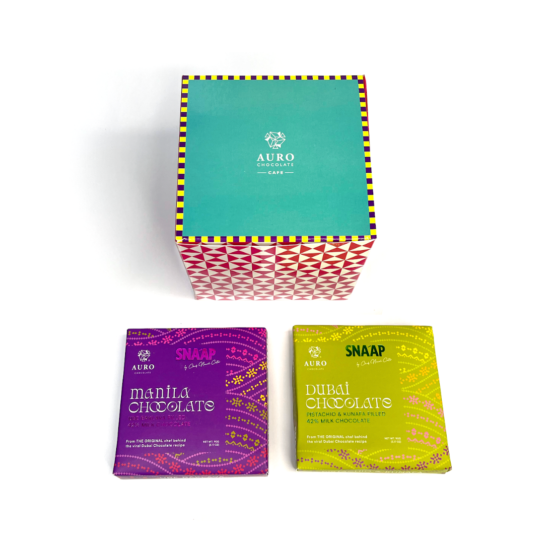 Auro x SNA'AP Manila and Dubai Chocolate Gift Set