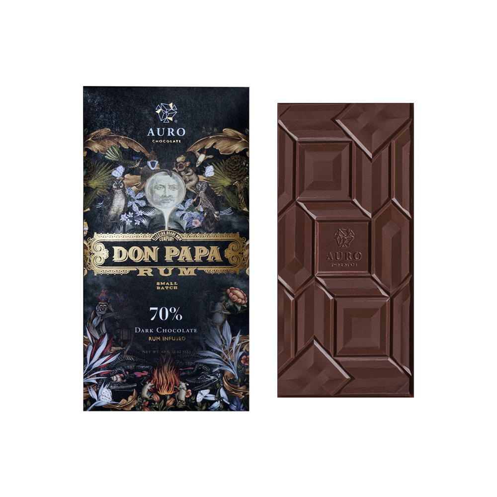 70% Dark Chocolate Infused w/ Don Papa Rum 60G